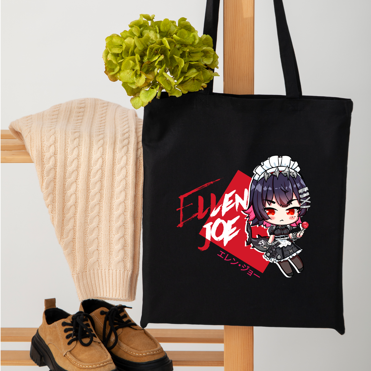 Ellen Joe Zenless Zone Zero Tote Bag Waifu gacha game Tote Bag Ellen Joe Zenless Zone Zero Fan Merch Cotton Canvas Tote Bag Eco Tote Bag Sustainable Bag Kawaii Tote Bag Ellen Joe Zenless Zone Zero merch