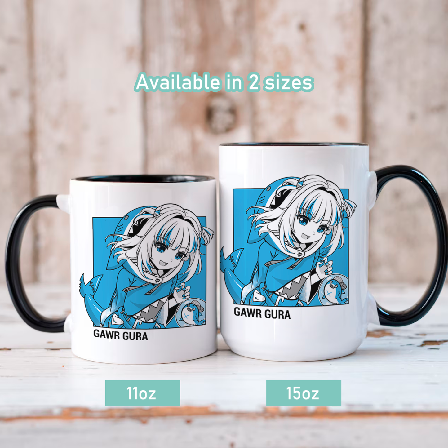 Gawr Gura Mug Vtuber Coffee Mug Hololive Coffee Cup Hololive Myth Mug Gawr Gura Merch Hololive Fan Vtuber Merch Vtuber Fan