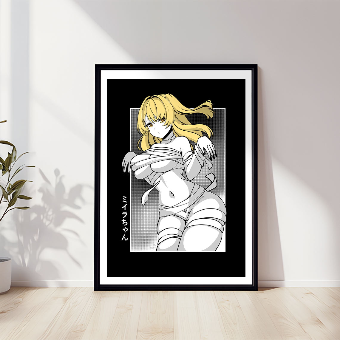 Mummy Girl Art Print Halloween Poster Gift for Game Fan Anime Waifu Poster Cool Anime-Inspired Wall Art Waifu Poster Orihime Studio Merch