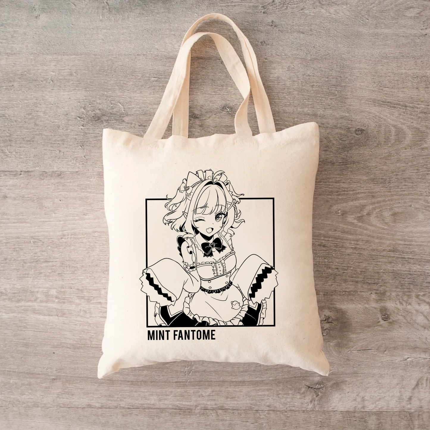 Mint Fantome Tote Bag Vtuber Tote Bag Mint Fantome Fan Merch Cotton Canvas Tote Bag Eco Tote Bag Sustainable Bag Kawaii Tote Bag Maid Mint merch