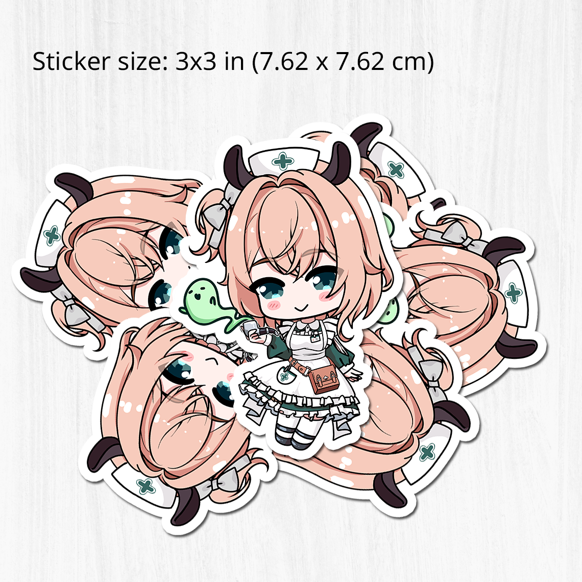 Nimi Nightmare Sticker, Vtuber Stickers, Kiss Cut Stickers 3"x3", Nimi Nightmare Stickers, Stationery Stickers, Nimi Nightmare Merch, Vtuber merch