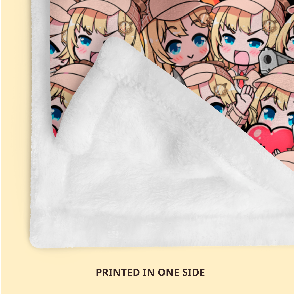 Amelia Watson Plush fleece blanket – soft cozy anime blanket for VTuber fans, Hololive Amelia Watson merch, warm throw blanket for gaming, streaming, bedroom, or couch, perfect gift for anime lovers and gamers, VTuber blanket for Hololive fans, anime bedroom decor, kawaii gamer gift, streamer room aesthetic