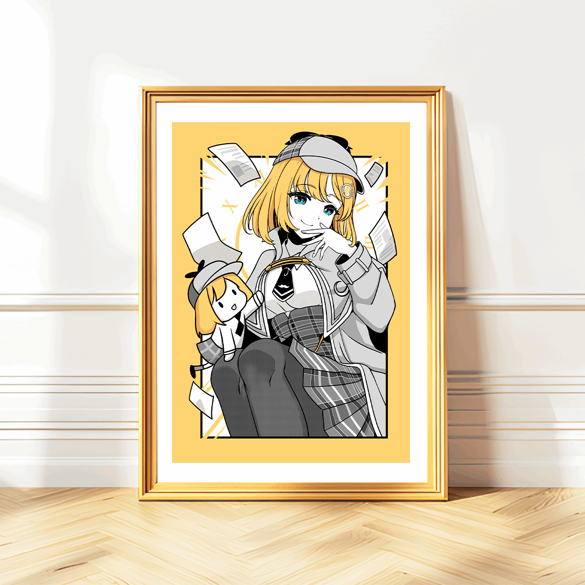 Amelia Watson Wall Art Amelia Watson Poster Hololive Myth Merch Vtubers Gift Hololive Wall Decor Amelia Watson Merch Anime Wall Art Canvas