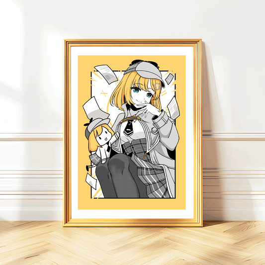 Amelia Watson Wall Art Amelia Watson Poster Hololive Myth Merch Vtubers Gift Hololive Wall Decor Amelia Watson Merch Anime Wall Art Canvas