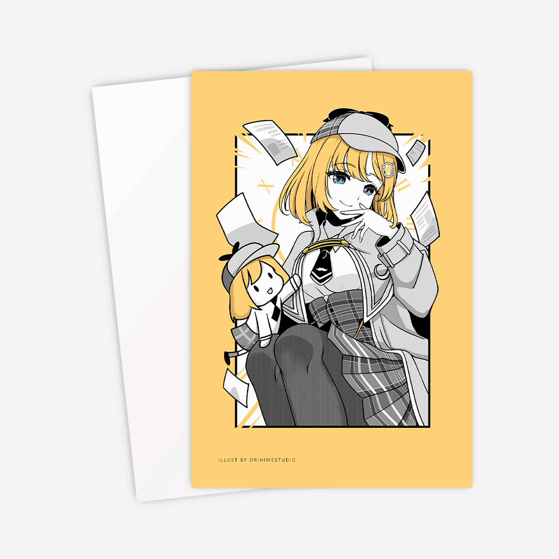 Amelia Watson Postcard Mini Print Hololive Merch Vtubers Merch Hololive Mini Print Amelia Watson Merch
