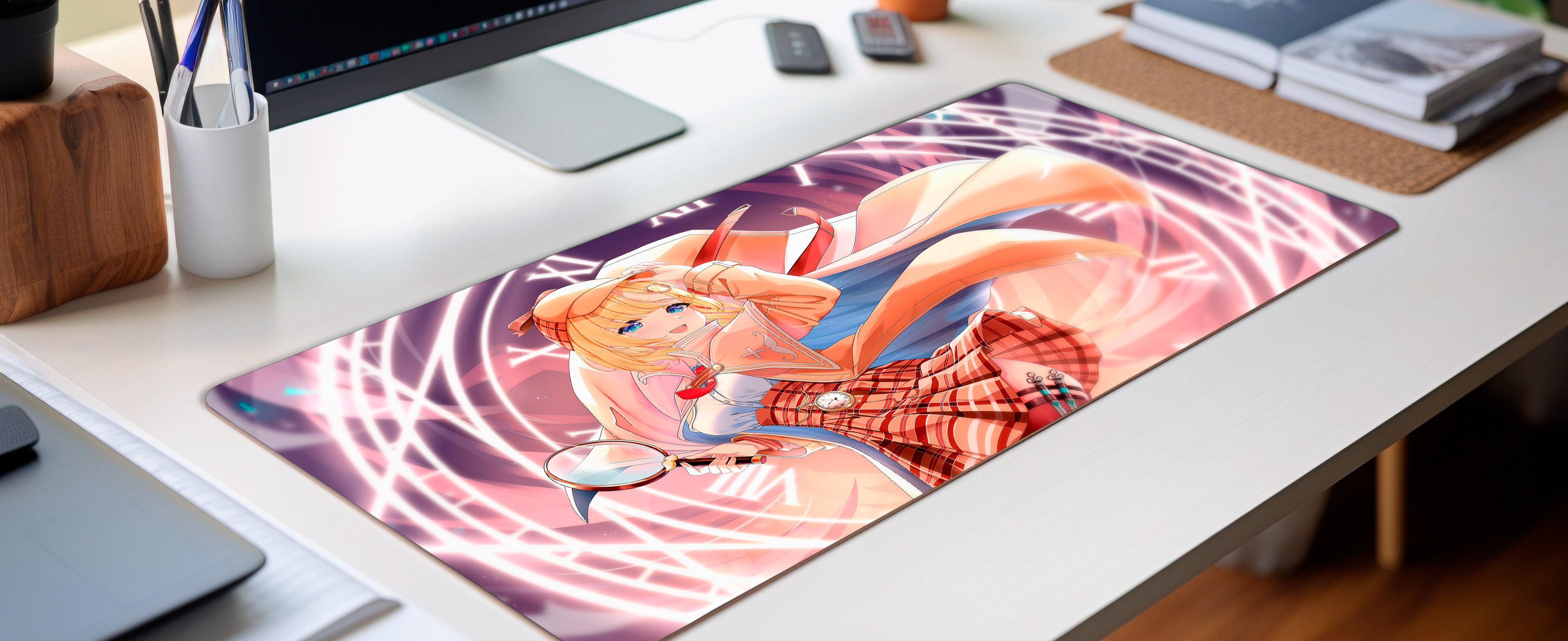 amelia watson XXL mousepad, amelia watson desk mat, amelia watson merch, amelia watson vtuber, amelia watson fan