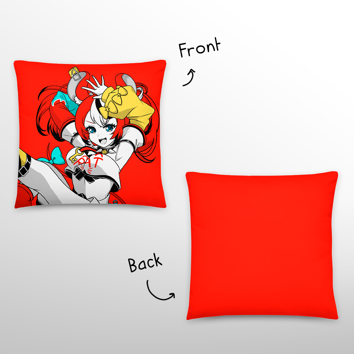 Hakos Baelz Throw Pillow, Vtuber Throw Pillows, Gift for Vtuber Fan, Hakos Baelz Throw Pillow, Decorative Pillow, Hakos Baelz Merch