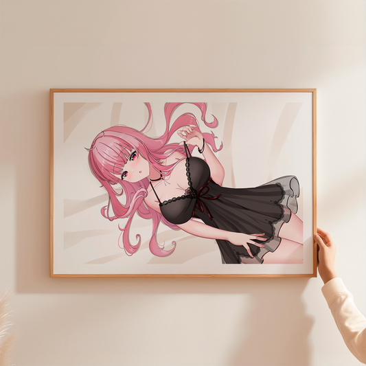 Mori Calliope Wall Art Mori Calliope Hololive Myth Merch Vtubers Gift Hololive Wall Decor Mori Calliope Merch Anime Wall Art Canvas