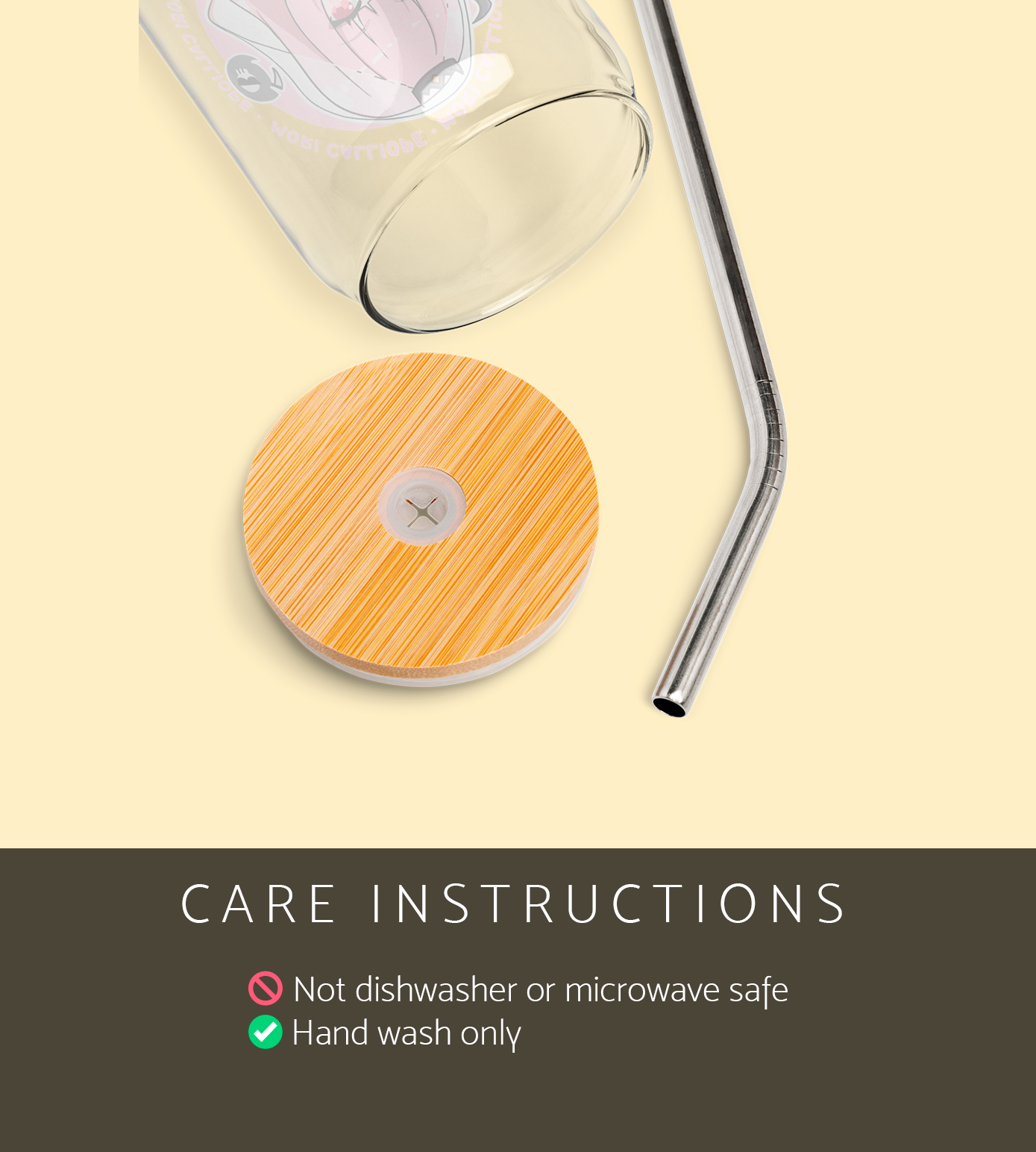 Mori Calliope Maid Glass Tumbler With Straw And Lid Vtuber Waifu Cup Beer Can Iced Coffee Glass Mori Calliope Cup Hololive Glass Waifu Cup