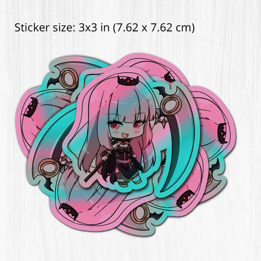 Mori Calliope Sticker, Mori Calliope Stickers, Kiss Cut Stickers 3"x3", Mori Calliope Stickers, Stationery Stickers, Hololive Merch, Mori Calliope merch
