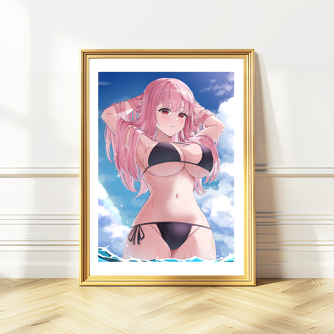 Mori Calliope Wall Art Mori Calliope Hololive Myth Merch Vtubers Gift Hololive Wall Decor Mori Calliope Merch Anime Wall Art Canvas