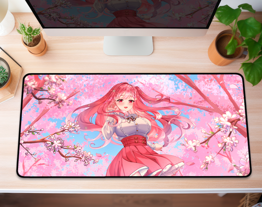 Mori Kawaiiope Deskmat Vtubers Mousepad XL XXL Gaming Desk Mat Gift for Gamers Waifu Large Playmat Hololive Merch Mori Calliope Mousepad