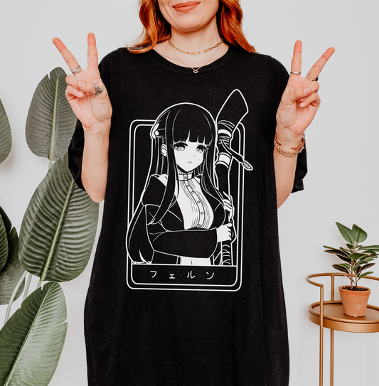 Fern T-Shirt Anime Shirt Sōsō no Frieren Tee Gift for Fan Anime Waifu Shirt Cool Frieren: Beyond Journey's End Tee Waifu T-Shirt Frieren Merch