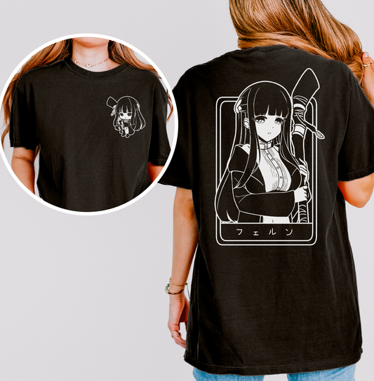 Fern T-Shirt Anime Shirt Sōsō no Frieren Tee Gift for Fan Anime Waifu Shirt Cool Frieren: Beyond Journey's End Tee Waifu T-Shirt Frieren Merch