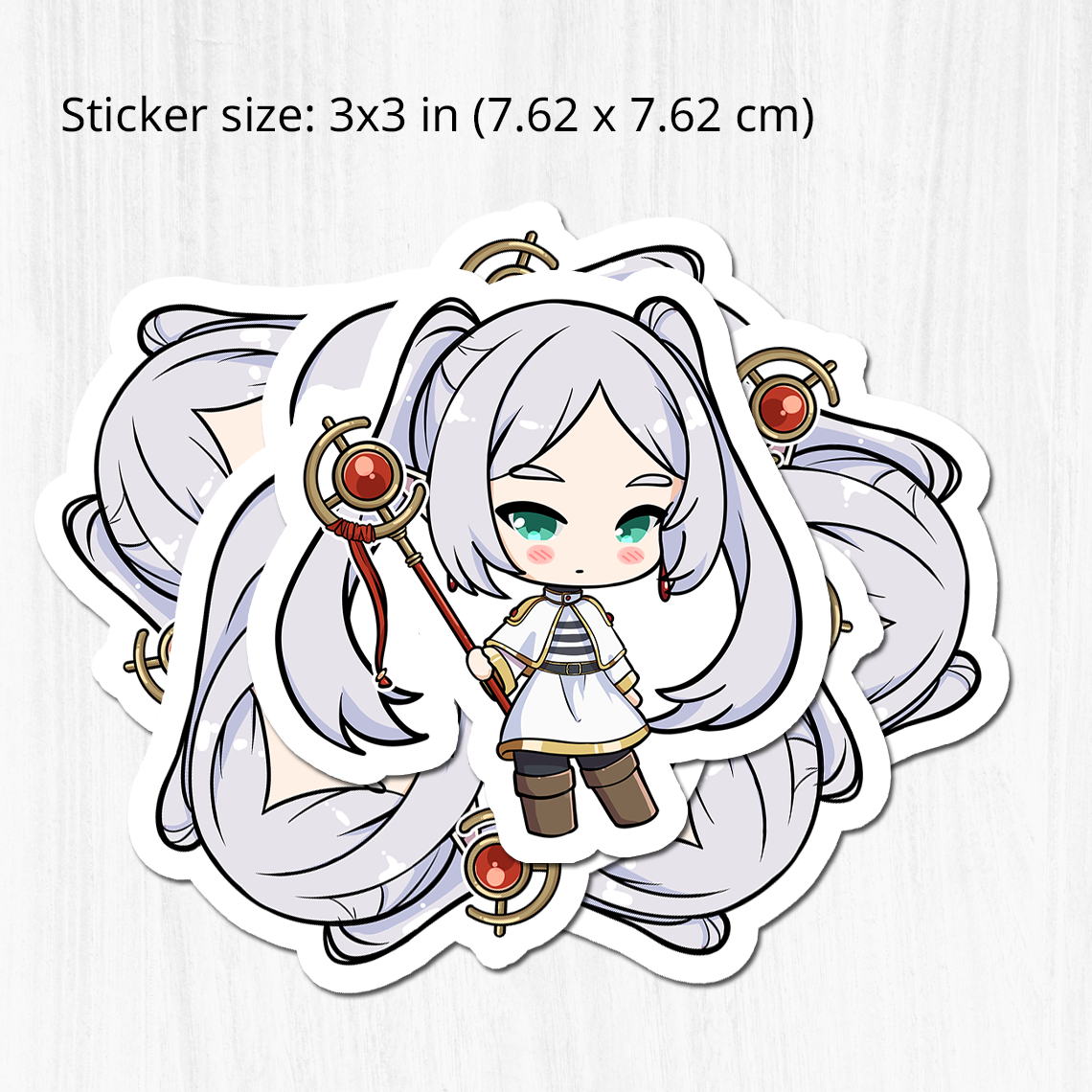 Frieren Sticker, Sōsō no Frieren Stickers, Kiss Cut Stickers 3"x3", Frieren: Beyond Journey's End Stickers, Stationery Stickers, Frieren Merch, Anime stickers