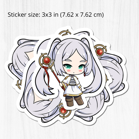 Frieren Sticker, Sōsō no Frieren Stickers, Kiss Cut Stickers 3"x3", Frieren: Beyond Journey's End Stickers, Stationery Stickers, Frieren Merch, Anime stickers