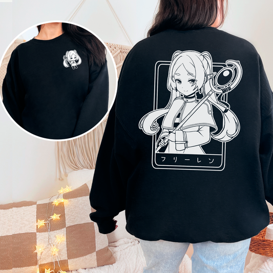 Frieren Sweatshirt Anime Shirt Sōsō no Frieren Tee Gift for Fan Anime Waifu Sweatshirt Cool Frieren: Beyond Journey's End Tee Waifu Sweatshirt Frieren Merch