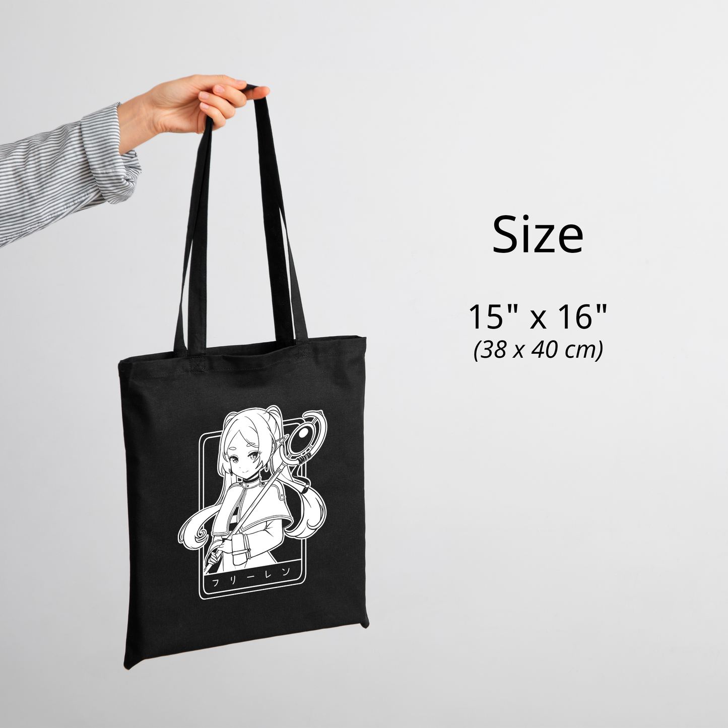 Frieren Tote Bag Anime Tote Bag Frieren: Beyond Journey's End Fan Merch Cotton Canvas Tote Bag Eco Tote Bag Sustainable Bag Kawaii Tote Bag Sōsō no Frieren merch