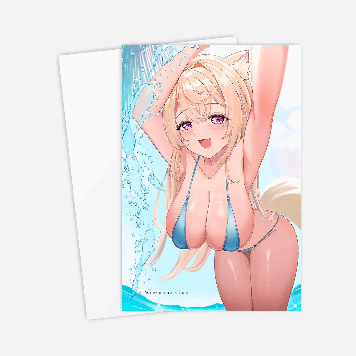 Fuwawa Abyssgard Postcard Mini Print Hololive Merch Vtubers Merch Hololive Mini Print Fuwawa Abyssgard Merch