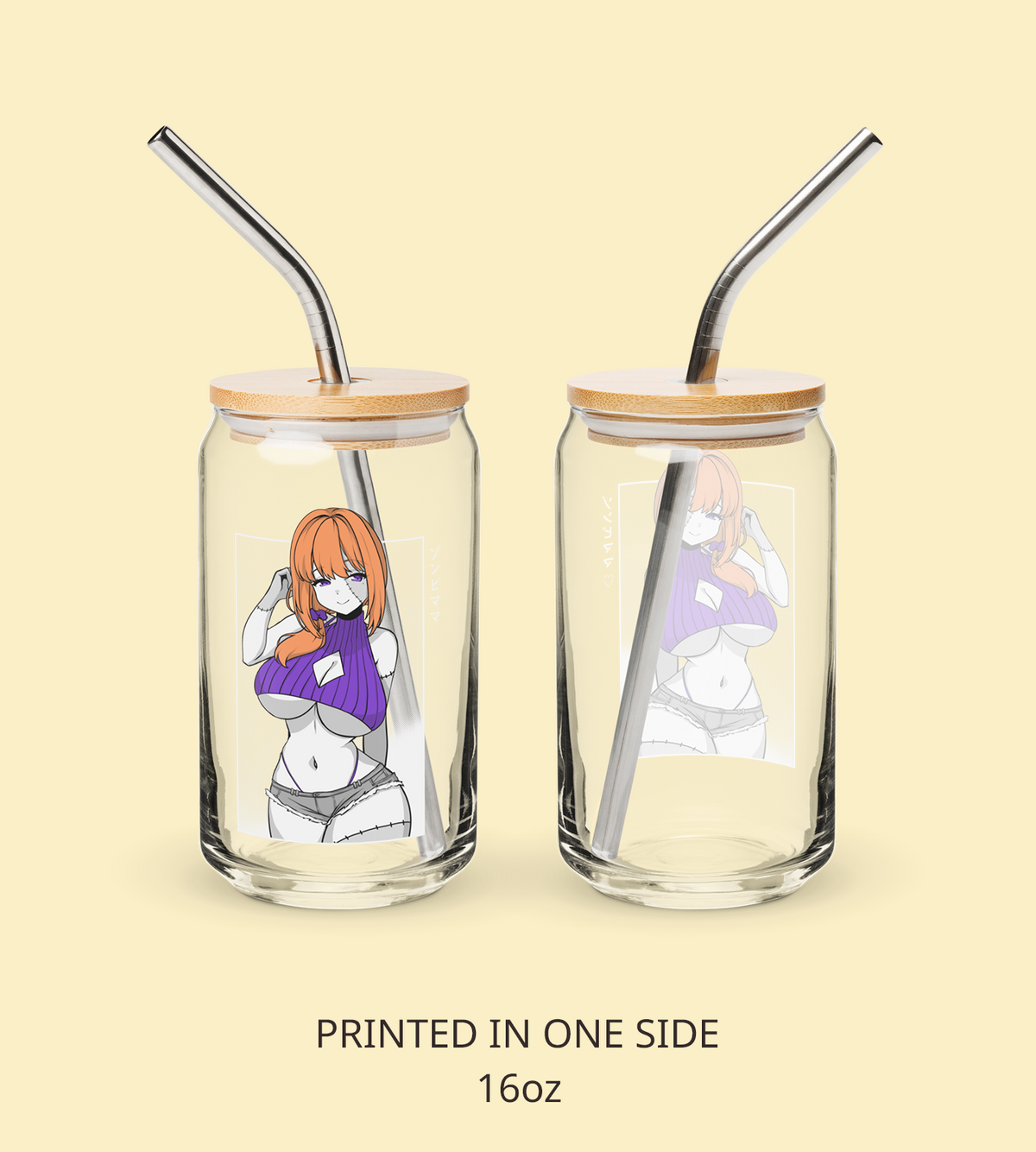 Zombie Mom Glass Tumbler With Straw And Lid Halloween Anime Waifu Cup Beer Can Iced Coffee Glass Halloween Cup Anime Glass Waifu Cup Orihime Studio Merch