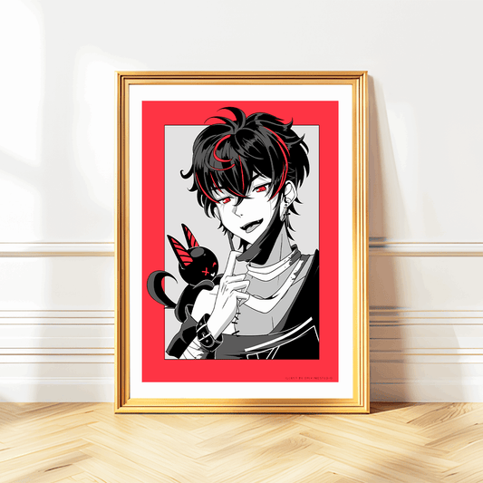 VShojo K9 Kuro Art Print, K9 Kuro Poster, K9 Kuro Merch, Vshojo Merch, Gift For Vtuber Fan, Kuro Kurenai Merch, Vtuber Merch, Vtuber Poster