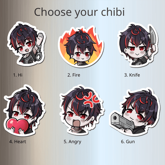 Vshojo K9 Kuro Fridge Magnet, Die Cut Vtuber Magnets 3″ × 3″, Vtuber Merch, Kuro Kurenai Merch, Vshojo Merch, K9 Kuro Magnet, K9 Kuro Fan