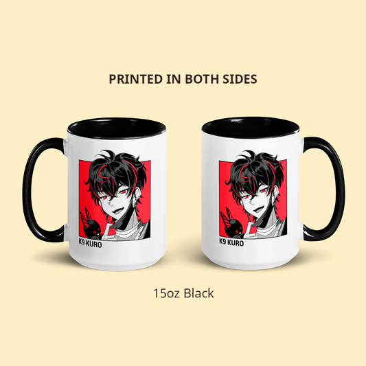 VShojo K9 Kuro Mug, Vtuber Ceramic Mug, Vtuber Coffee Cup, K9 Kuro Merch, Vtuber Merch, Vshojo Merch, Kuro Kurenai Mug, Vtuber Mug