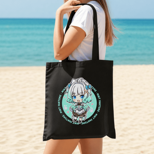 Mint Fantome Tote Bag Vtuber Tote Bag Mint Fantome Fan Merch Cotton Canvas Tote Bag Eco Tote Bag Sustainable Bag Kawaii Tote Bag Maid Mint merch