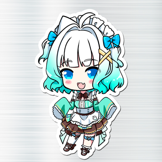 Mint Fantome Fridge Magnet, Die Cut Mint Fantome Magnets 3″ × 3″, Games Merch, Maid Mint Merch, Mint Fantome Magnet, Mint Fantome Fan