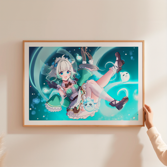 Mint Fantome Art Print, Mint Fantome Poster, Mint Fantome Merch, Gift For Vtuber Fan, Vtuber Merch, Vtuber Poster, Mint Fantome Fan, Vtuber Poster