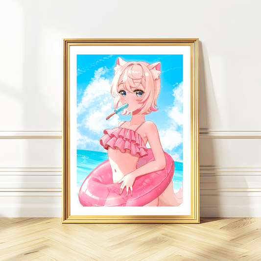 Mococo Abyssgard Wall Art Mococo Abyssgard Hololive Advent Merch Vtubers Gift Hololive Wall Decor FUWAMOCO Merch Anime Wall Art Canvas