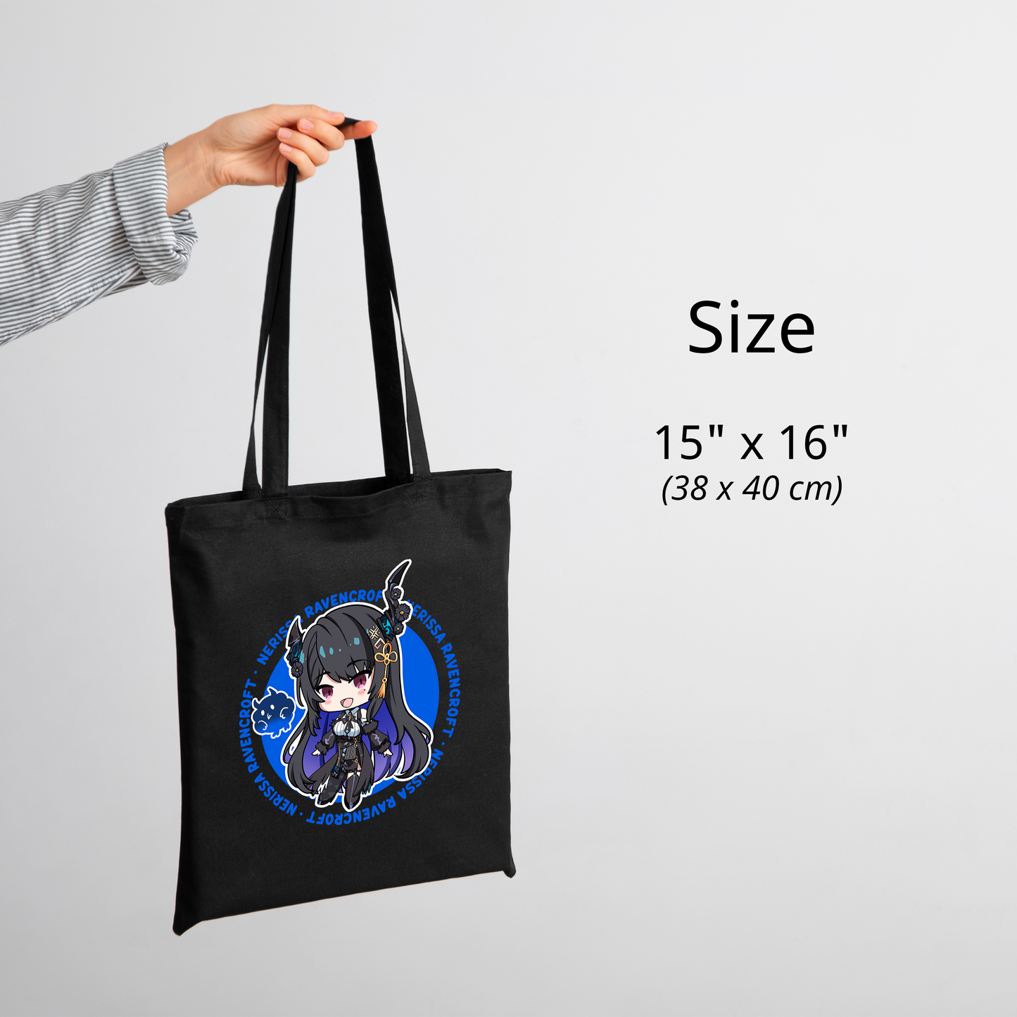 Nerissa Ravencroft Tote Bag Vtuber Tote Bag Nerissa Ravencroft Fan Merch Cotton Canvas Tote Bag Eco Tote Bag Sustainable Bag Kawaii Tote Bag Nerissa Ravencroft merch
