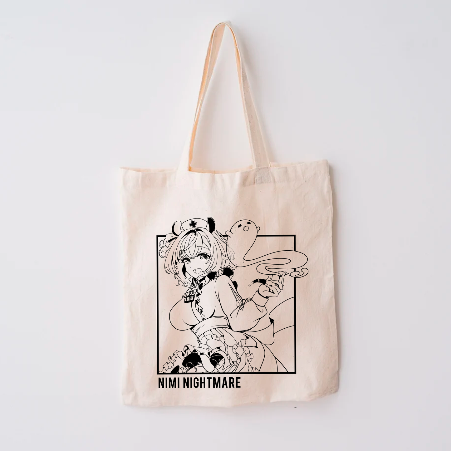 Nimi Nightmare Tote Bag Vtuber Tote Bag Nimi Nightmare Fan Merch Cotton Canvas Tote Bag Eco Tote Bag Sustainable Bag Kawaii Tote Bag Nimi Nightmare merch