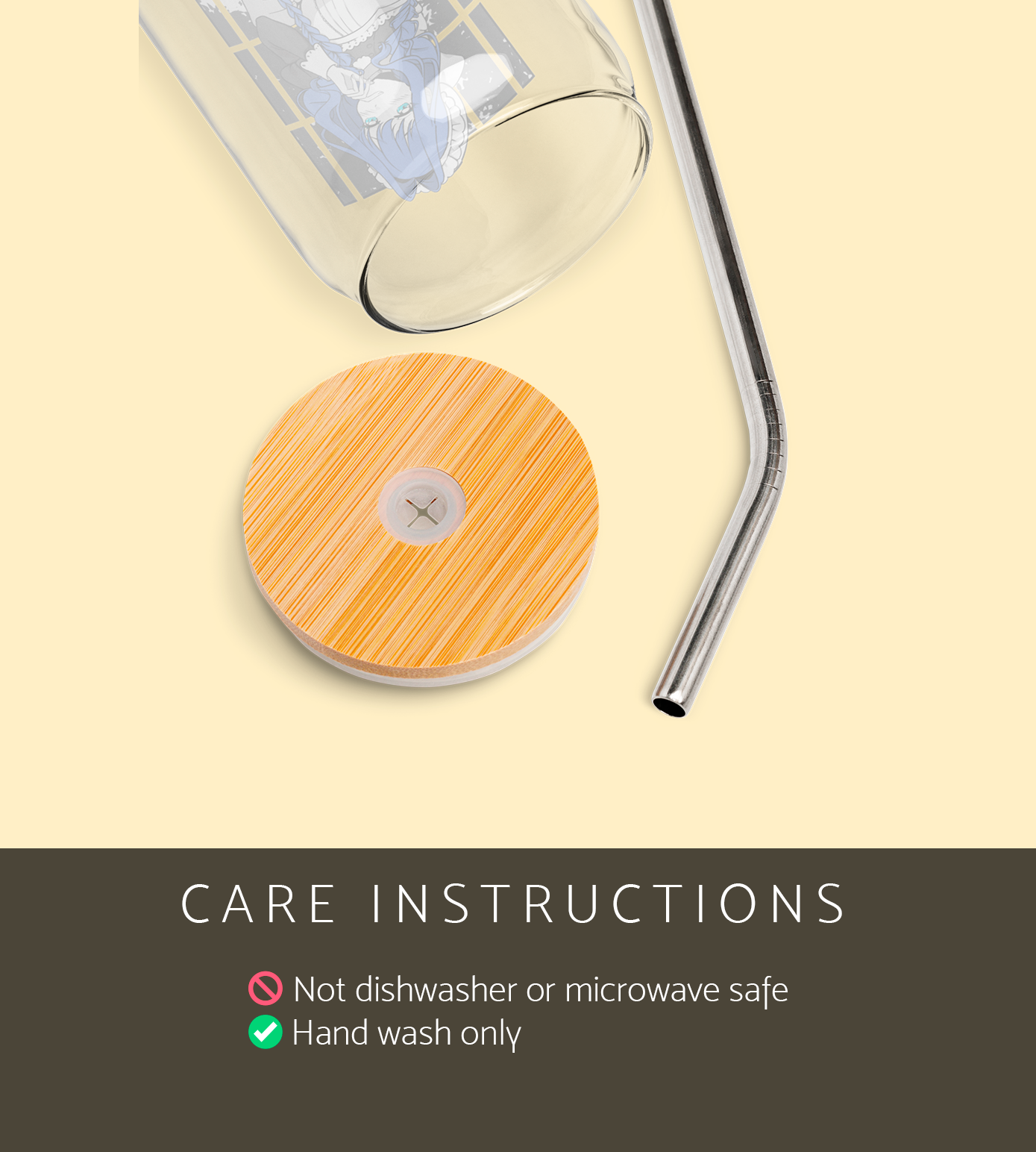 Ouro Kronii Maid Glass Tumbler With Straw And Lid Vtuber Waifu Cup Beer Can Iced Coffee Glass Ouro Kronii Maid Cup Hololive Glass Waifu Cup