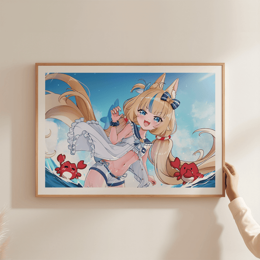 Sameko Saba Art Print, Sameko Saba Poster, Sameko Saba Merch, Gift For Vtuber Fan, Vtuber Merch, Vtuber Poster, Sameko Saba Fan, Vtuber Poster