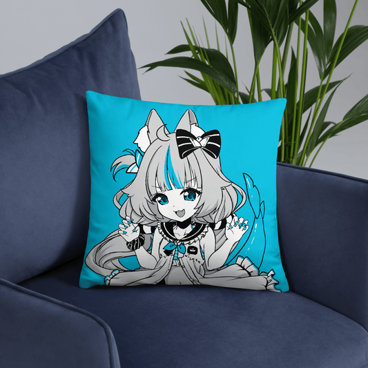 Sameko Saba Throw Pillow, Vtuber Throw Pillows, Gift for Vtuber Fan, Sameko Saba Throw Pillow, Decorative Pillow, Sameko Saba Merch