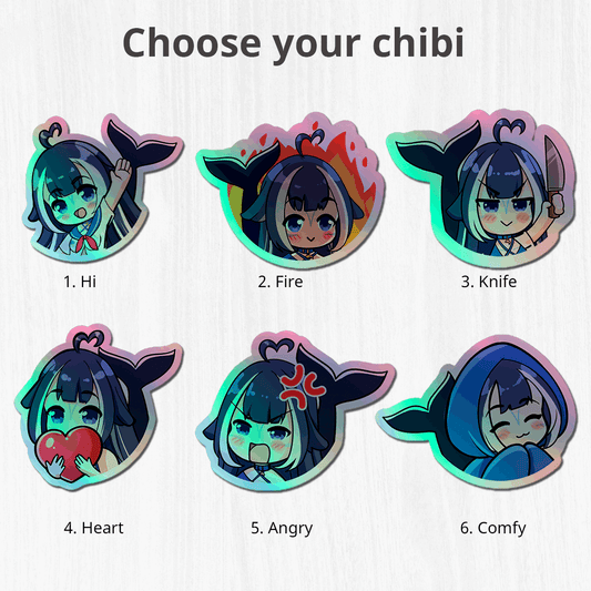 Shylily Holographic stickers - Vtuber Stickers, Kiss Cut Stickers 3"x3", Shylily Stickers, Stationery Stickers, Shylily Merch, Vtuber merch