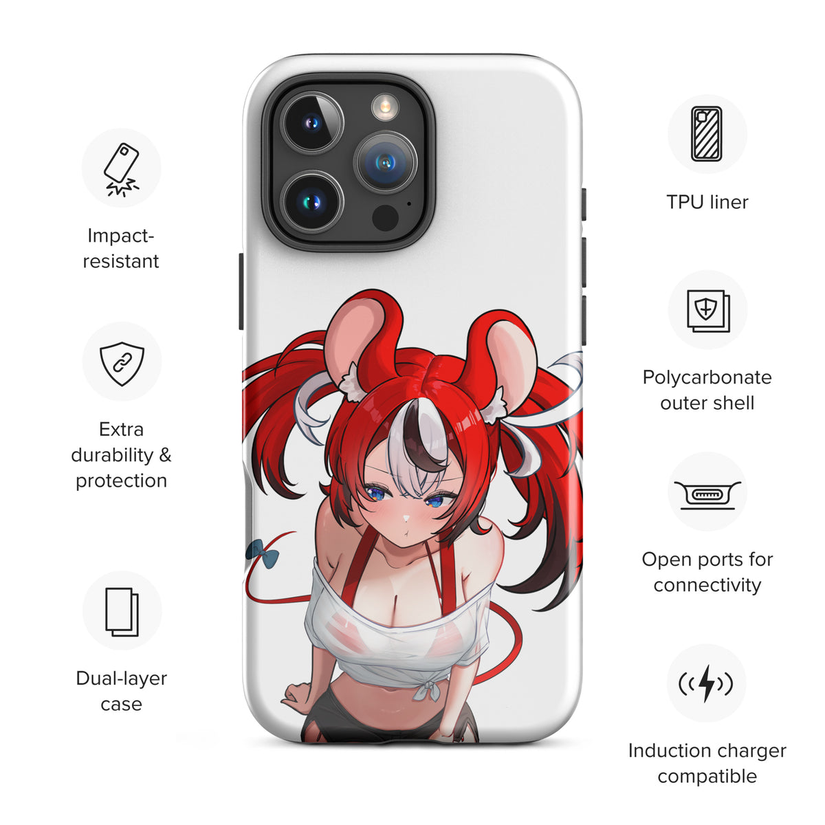 Hakos Baelz Phone Case Vtuber Phone Case Hololive Merch Hakos Baelz Iphone Case Samsung Case Gift For Vtuber Fan Hololive Fan Kawaii Phone Case