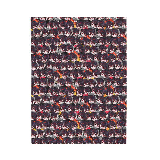 K9 Kuro plush fleece blanket – soft cozy anime blanket for VTuber fans, Vshojo K9 Kuro merch, warm throw blanket for gaming, streaming, bedroom, or couch, perfect gift for anime lovers and gamers, VTuber blanket for K9 Kuro fans, anime bedroom decor, kawaii gamer gift, streamer room aesthetic