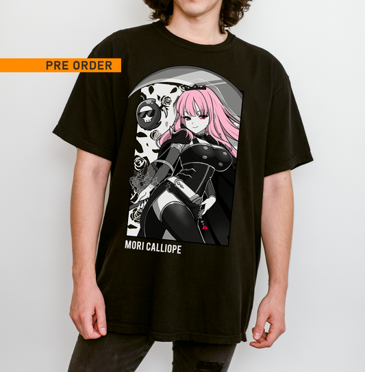 Mori Calliope T-Shirt Anime Shirt Hololive Tee Gift for Fan VTuber Waifu Shirt Cool Mori Calliope Tee Waifu T-Shirt Mori Calliope Merch
