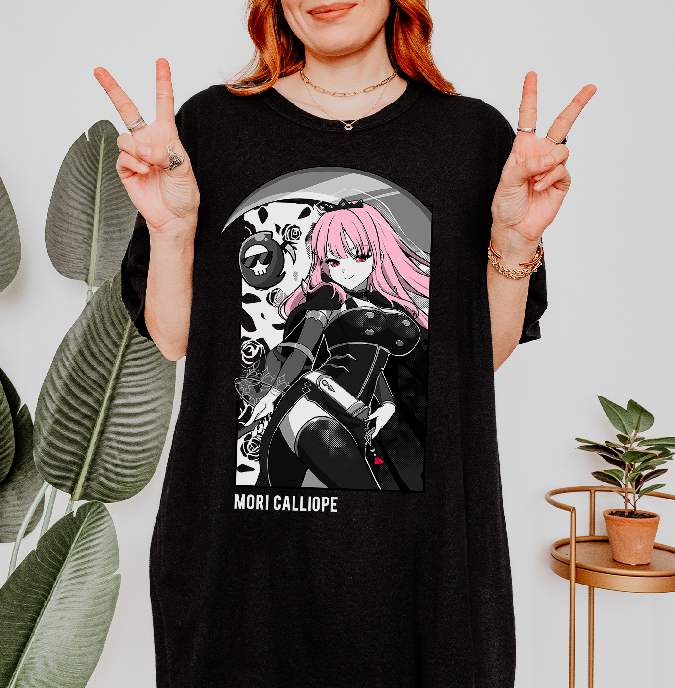 Mori Calliope T-Shirt Anime Shirt Hololive Tee Gift for Fan VTuber Waifu Shirt Cool Mori Calliope Tee Waifu T-Shirt Mori Calliope Merch