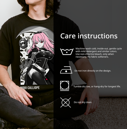 Mori Calliope T-Shirt Anime Shirt Hololive Tee Gift for Fan VTuber Waifu Shirt Cool Mori Calliope Tee Waifu T-Shirt Mori Calliope Merch