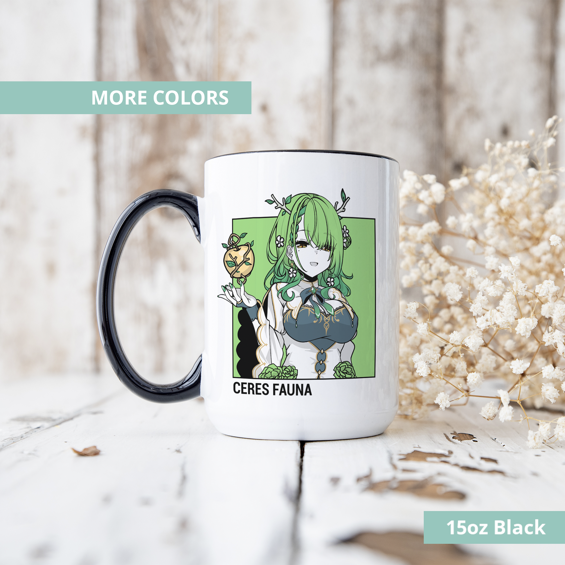 Ceres Fauna Mug, Vtuber Mug, Ceres Fauna Coffee Cup, Ceres Fauna Merch, Customized Coffee Mug, Vtuber Merch, Hololive Fan Merch, Gift For Friend