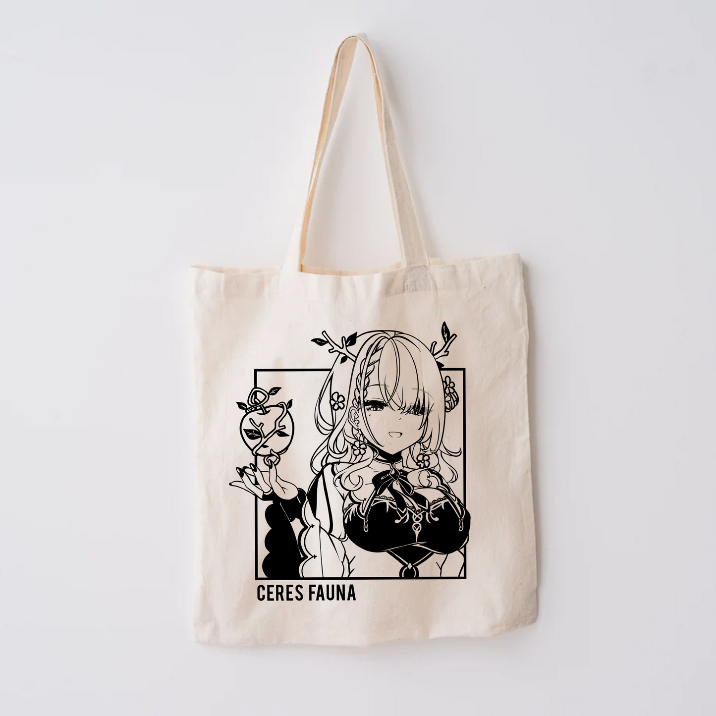 Ceres Fauna Tote Bag Vtuber Tote Bag Ceres Fauna Fan Merch Cotton Canvas Tote Bag Eco Ceres Fauna Tote Bag Sustainable Bag Kawaii Tote Bag hololive merch
