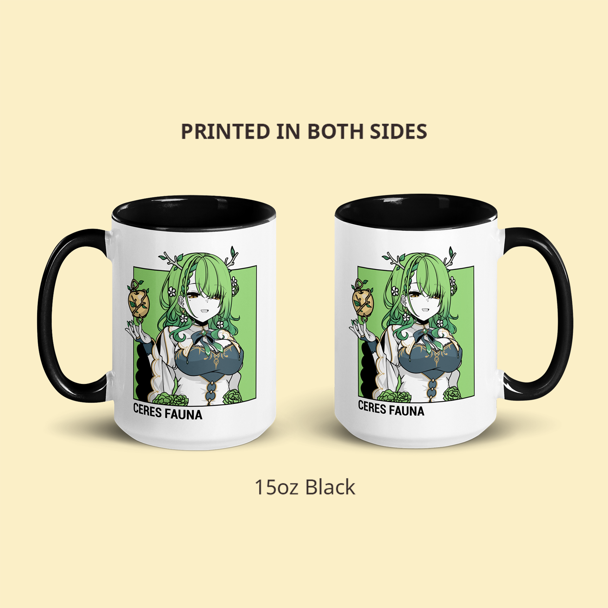 Ceres Fauna Mug, Vtuber Mug, Ceres Fauna Coffee Cup, Ceres Fauna Merch, Customized Coffee Mug, Vtuber Merch, Hololive Fan Merch, Gift For Friend