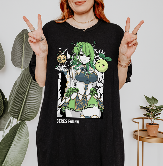 Ceres Fauna T-Shirt Vtuber Shirt Ceres Fauna Tee Gift for Vtuber Fan Anime Waifu Shirt Cool Vtuber Tee Waifu T-Shirt Hololive Merch