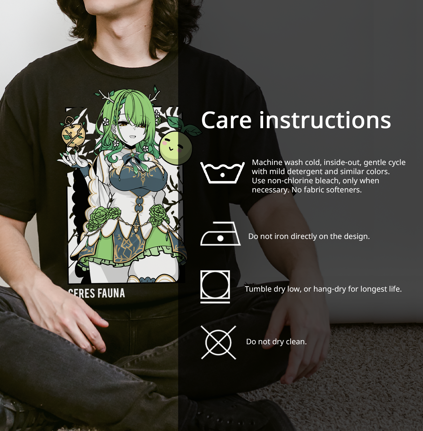 Ceres Fauna T-Shirt Vtuber Shirt Ceres Fauna Tee Gift for Vtuber Fan Anime Waifu Shirt Cool Vtuber Tee Waifu T-Shirt Hololive Merch