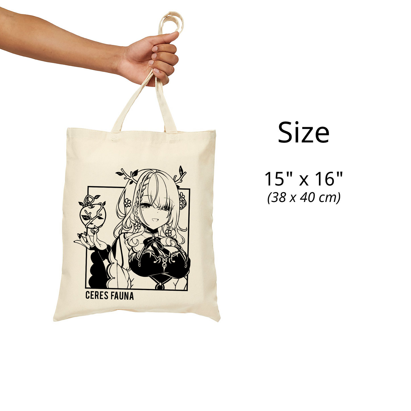 Ceres Fauna Tote Bag Vtuber Tote Bag Ceres Fauna Fan Merch Cotton Canvas Tote Bag Eco Ceres Fauna Tote Bag Sustainable Bag Kawaii Tote Bag hololive merch