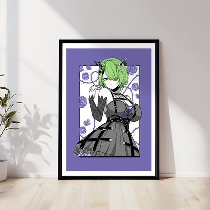 Ceres Fauna Wall Art Goth Ceres Fauna Hololive Merch Vtubers Gift Hololive Wall Decor Goth Ceres Fauna Merch Vtuber Wall Art Canvas