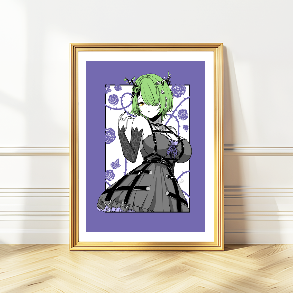 Ceres Fauna Wall Art Goth Ceres Fauna Hololive Merch Vtubers Gift Hololive Wall Decor Goth Ceres Fauna Merch Vtuber Wall Art Canvas
